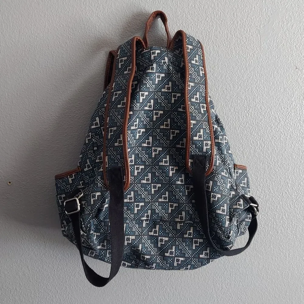 Aeropostale Tribal Boho Geometric Pattern Cinch Backpack
